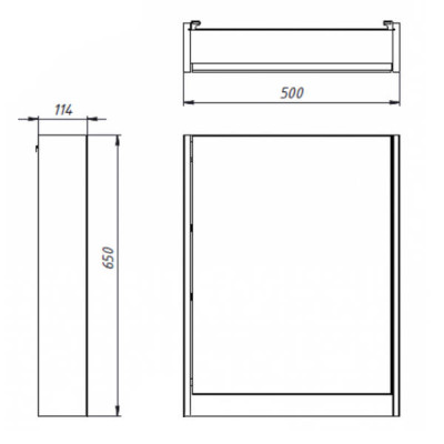 Дзеркальна шафа Devit Small 065050W з підсвіткою, біла Дзеркальна шафа Devit Small 065050W з підсвіткою, біла