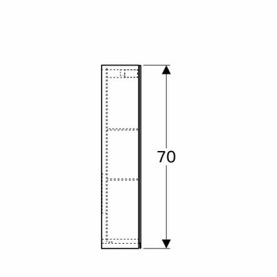 Дзеркальна шафа Geberit Option 500.205.00.1 75 см з підсвічуванням, дверцята дзеркальні зовні та всередині Дзеркальна шафа Geberit Option 500.205.00.1 75 см з підсвічуванням, дверцята дзеркальні зовні та всередині