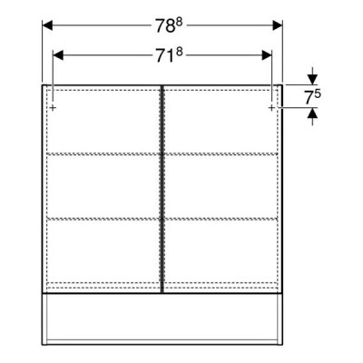 Дзеркальна шафа Geberit Selnova Square 501.270.00.1 788х850 мм Дзеркальна шафа Geberit Selnova Square 501.270.00.1 788х850 мм