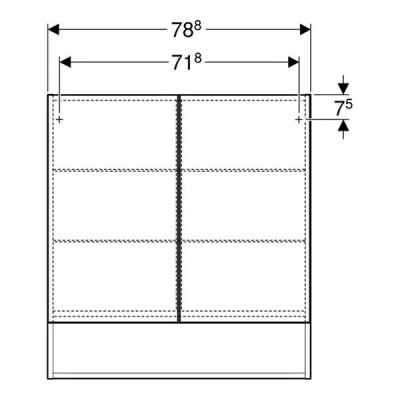 Дзеркальна шафа Geberit Selnova Square 501.271.00.1 788х850 мм Дзеркальна шафа Geberit Selnova Square 501.271.00.1 788х850 мм