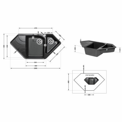 Кухонна мийка з додатковою чашею Lidz 1000x500/225 BLM-14 (LIDZBLM141000500225) Кухонна мийка з додатковою чашею Lidz 1000x500/225 BLM-14 (LIDZBLM141000500225)