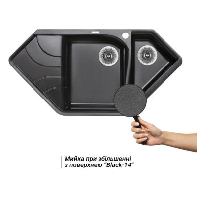 Кухонна мийка з додатковою чашею Lidz 1000x500/225 BLM-14 (LIDZBLM141000500225) Кухонна мийка з додатковою чашею Lidz 1000x500/225 BLM-14 (LIDZBLM141000500225)