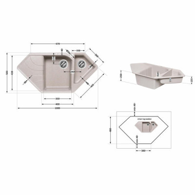 Кухонная мойка Lidz с дополнительной чашей 1000x500/225 MAR-07 (LIDZMAR071000500225) Кухонная мойка Lidz с дополнительной чашей 1000x500/225 MAR-07 (LIDZMAR071000500225)
