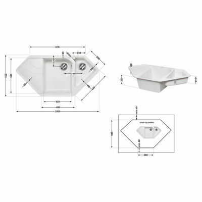 Кухонна мийка з додатковою чашею Lidz 1000x500/225 WHI-01 (LIDZWHI011000500225) Кухонна мийка з додатковою чашею Lidz 1000x500/225 WHI-01 (LIDZWHI011000500225)