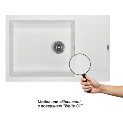 Кухонна мийка Lidz 781x510/200 WHI-01 (LIDZWHI01781510200) Кухонна мийка Lidz 781x510/200 WHI-01 (LIDZWHI01781510200)