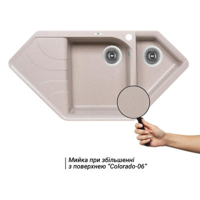 Кухонная мойка с дополнительной чашей Lidz 1000x500/225 COL-06 (LIDZCOL061000500225) Кухонная мойка с дополнительной чашей Lidz 1000x500/225 COL-06 (LIDZCOL061000500225)