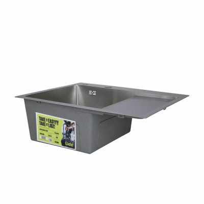 Мийка для кухні інтегрована Lidz Handmade H6350R крило праворуч (LDH6350BRUR45587) Brushed Steel 3,0/1,0 мм Мийка для кухні інтегрована Lidz Handmade H6350R крило праворуч (LDH6350BRUR45587) Brushed Steel 3,0/1,0 мм