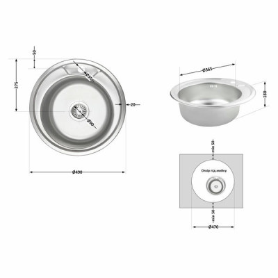Кухонна мийка Lidz 490-A 0,8 мм Micro Decor (LIDZ490AMICDEC) Кухонна мийка Lidz 490-A 0,8 мм Micro Decor (LIDZ490AMICDEC)