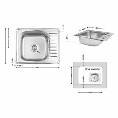 Кухонная мойка Lidz 5848 0,8 мм Micro Decor (LIDZ5848MDEC) Кухонная мойка Lidz 5848 0,8 мм Micro Decor (LIDZ5848MDEC)