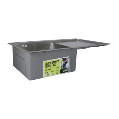 Мийка для кухні інтегрована Lidz Handmade H7849R крило праворуч (LDH7849BRUR45591) Brushed Steel 3,0/1,0 мм Мийка для кухні інтегрована Lidz Handmade H7849R крило праворуч (LDH7849BRUR45591) Brushed Steel 3,0/1,0 мм