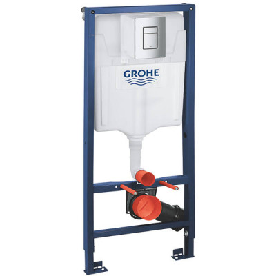 Інсталяція для унітаза Grohe Rapid SL 38772001 з клавішею Skate Cosmopolitan хром