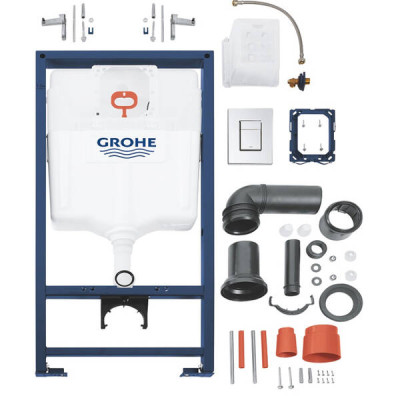 Інсталяція для унітаза Grohe Rapid SL 38772001 з клавішею Skate Cosmopolitan хром