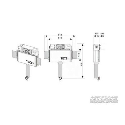 Бачок прихованого монтажу Tece 9.041.008 Бачок прихованого монтажу Tece 9.041.008