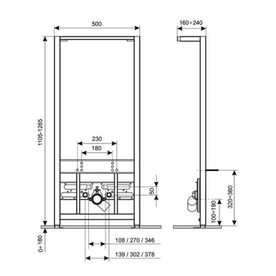 Інсталяція для біде Qtap Nest QT0155706B Інсталяція для біде Qtap Nest QT0155706B