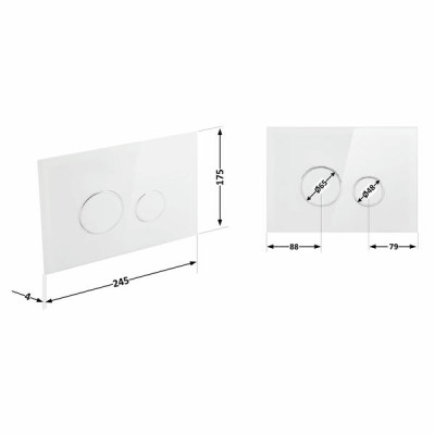Панель змиву для унітаза Qtap Nest QT0111V1164GW