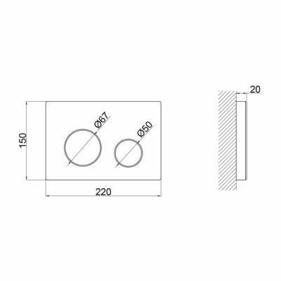 Панель змиву для унітаза Qtap Nest QT0111M11V1114W