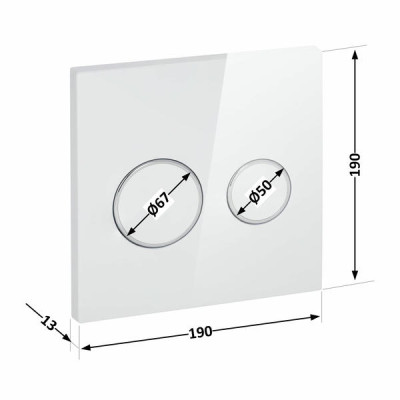 Панель змиву для унітаза Qtap Nest Uni QT0211P01V1176W Панель змиву для унітаза Qtap Nest Uni QT0211P01V1176W