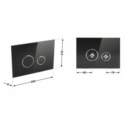 Панель змиву для унітаза Qtap Nest QT0111V1163GB