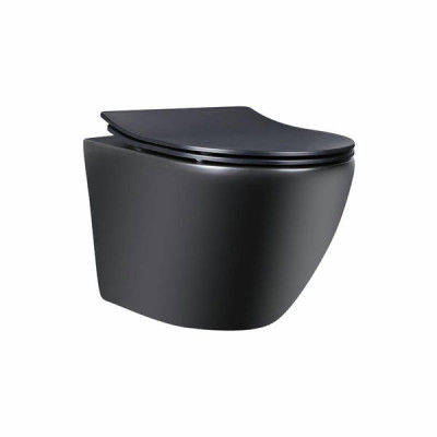 Комплект Qtap Robin Matt Black 2 в 1: унітаз підвісний Rimless QT1333046ENRMB + біде підвісне QT1355046FMB Комплект Qtap Robin Matt Black 2 в 1: унітаз підвісний Rimless QT1333046ENRMB + біде підвісне QT1355046FMB