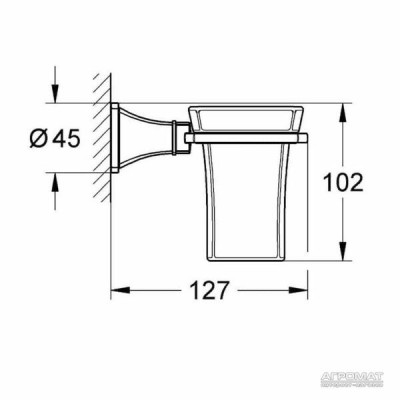 Склянка Grohe Grandera 40626000 з тримачем Склянка Grohe Grandera 40626000 з тримачем