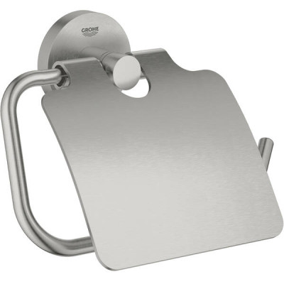 Тримач для туалетного паперу Grohe Essentials 40367DC1 з кришкою, суперсталь