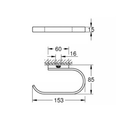 Тримач для туалетного паперу Grohe Selection 41068DC0 без кришки, суперсталь Тримач для туалетного паперу Grohe Selection 41068DC0 без кришки, суперсталь