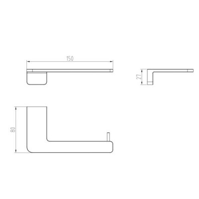 Тримач для туалетного паперу Devit Do It 4030140 колір brushed gun metal