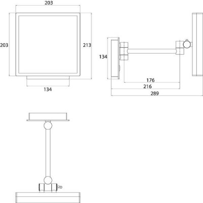 Косметичне дзеркало Emco 1094 060 11 з LED підсвіткою трикратне збільшення Косметичне дзеркало Emco 1094 060 11 з LED підсвіткою трикратне збільшення