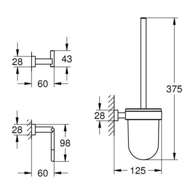 Набір аксесуарів Grohe Essentials Cube Acc.Set City 3 в 1 40757001 хром Набір аксесуарів Grohe Essentials Cube Acc.Set City 3 в 1 40757001 хром