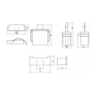 Набір аксесуарів Emco Loft 0598 001 00 хром Набір аксесуарів Emco Loft 0598 001 00 хром