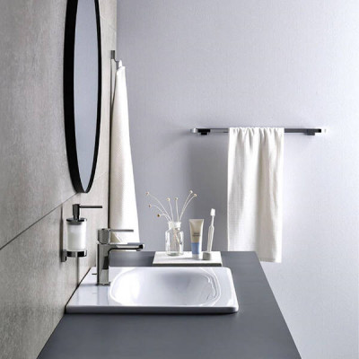 Тримач для склянки / дозатора рідкого мила Grohe Essentials 41027000 хром Тримач для склянки / дозатора рідкого мила Grohe Essentials 41027000 хром