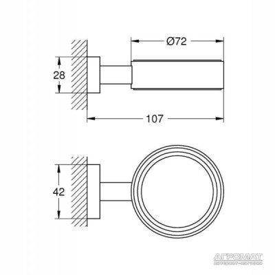 Тримач для склянки чи мильниці Grohe Essentials 40508001 хром