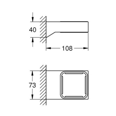 Тримач для склянки чи мильниці Grohe Selection Cube 40865000 хром Тримач для склянки чи мильниці Grohe Selection Cube 40865000 хром