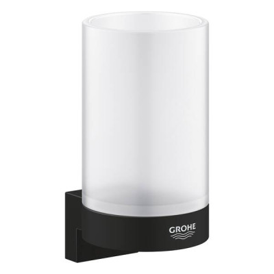 Тримач для склянки чи мильниці Grohe Selection 41217KF0 чорний матовий Тримач для склянки чи мильниці Grohe Selection 41217KF0 чорний матовий