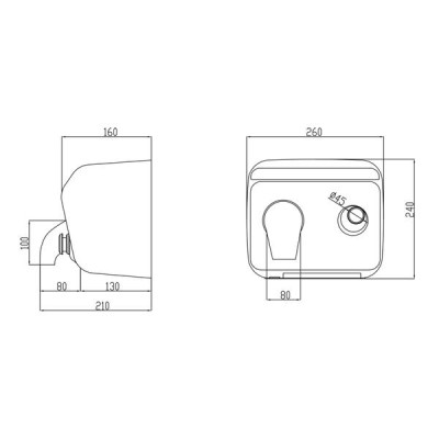 Сушарка для рук Lidz Tarnow 0195 настінна 2300 Вт LDTAR0195NKS32514 Nickel Сушарка для рук Lidz Tarnow 0195 настінна 2300 Вт LDTAR0195NKS32514 Nickel
