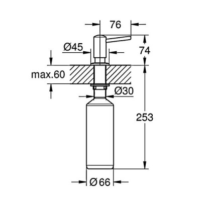 Дозатор для рідкого мила Grohe Contemporary 40536DC0 суперсталь Дозатор для рідкого мила Grohe Contemporary 40536DC0 суперсталь