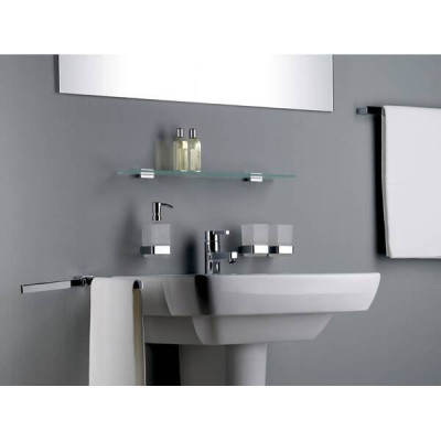 Дозатор для рідкого мила Emco Loft 0521 001 01 з тримачем, хром Дозатор для рідкого мила Emco Loft 0521 001 01 з тримачем, хром