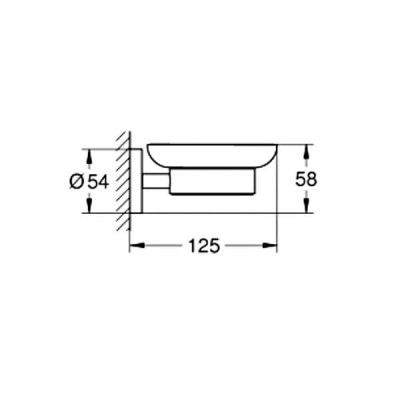 Мильниця Grohe Essentials 40444001 з тримачем, хром Мильниця Grohe Essentials 40444001 з тримачем, хром