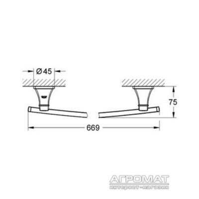 Тримач для рушників Grohe Grandera 40629000 хром Тримач для рушників Grohe Grandera 40629000 хром