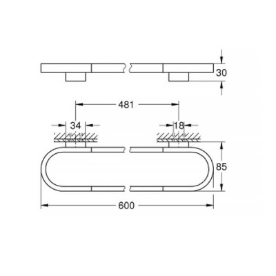 Тримач для рушників Grohe Selection 41056DC0 суперсталь Тримач для рушників Grohe Selection 41056DC0 суперсталь