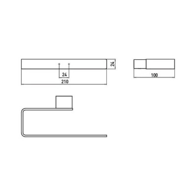 Тримач для рушників Emco Loft 0555 133 00 чорний мат Тримач для рушників Emco Loft 0555 133 00 чорний мат
