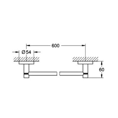 Тримач для рушників Grohe Essentials 40366001 хром Тримач для рушників Grohe Essentials 40366001 хром