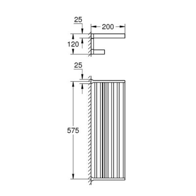 Тримач для рушників Grohe Selection Cube 40804000 з полицею хром