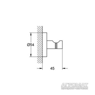 Гачок Grohe Essentials 40364001 одинарний хром Гачок Grohe Essentials 40364001 одинарний хром