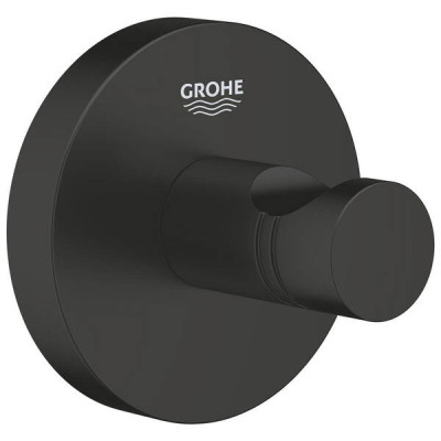 Гачок Grohe Essentials 1024602430 одинарний чорний матовий