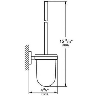 Щітка для унітаза Grohe Essentials 40374001 з тримачем хром/білий Щітка для унітаза Grohe Essentials 40374001 з тримачем хром/білий