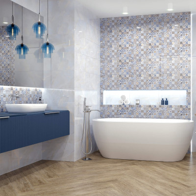 Плитка Golden Tile DECO голубой DC3051 30х60 см