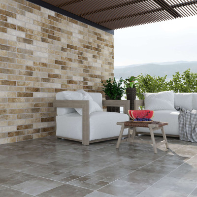 Керамогранит Golden Tile Klinker Brick бежевый KB1010 6х25 см