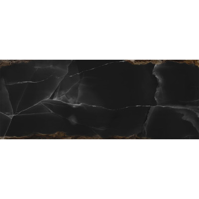 Керамограніт ITT Ceramic Onice Black Polished Rect 6mm 120x300 см
