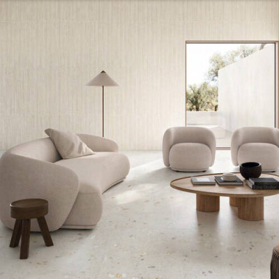 Керамограніт Italgraniti FL01BAC I Cementi White Ciottolo SQ. 60x120 см